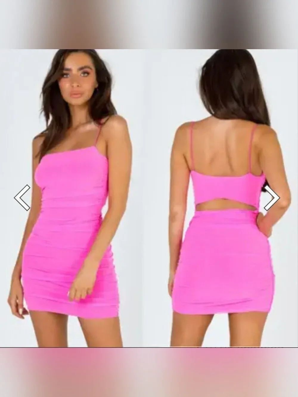 Princess Polly Holloway Wishes Cut Out Bodycon Mini Dress Pink Size 8